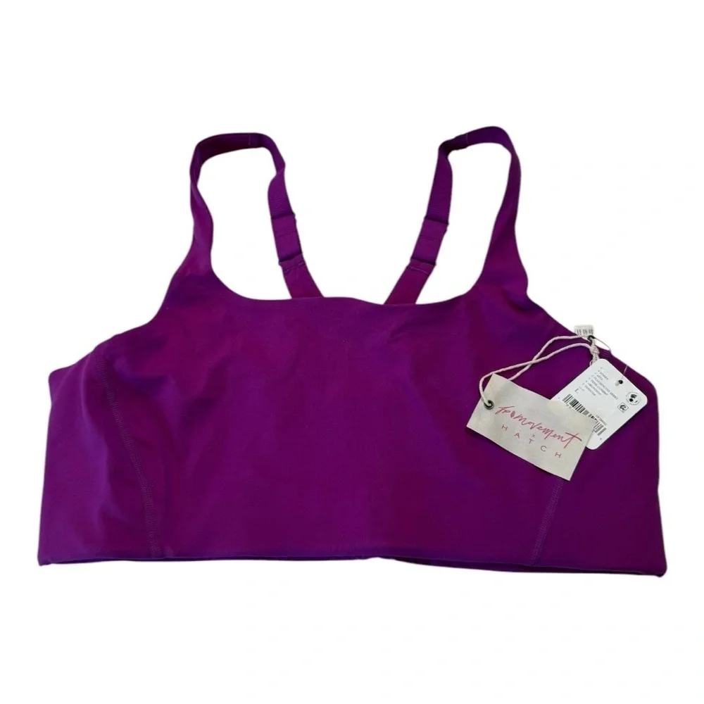 FP Movement X Hatch Squareneck Never Better Sports Bra in Berry NEW Maternity